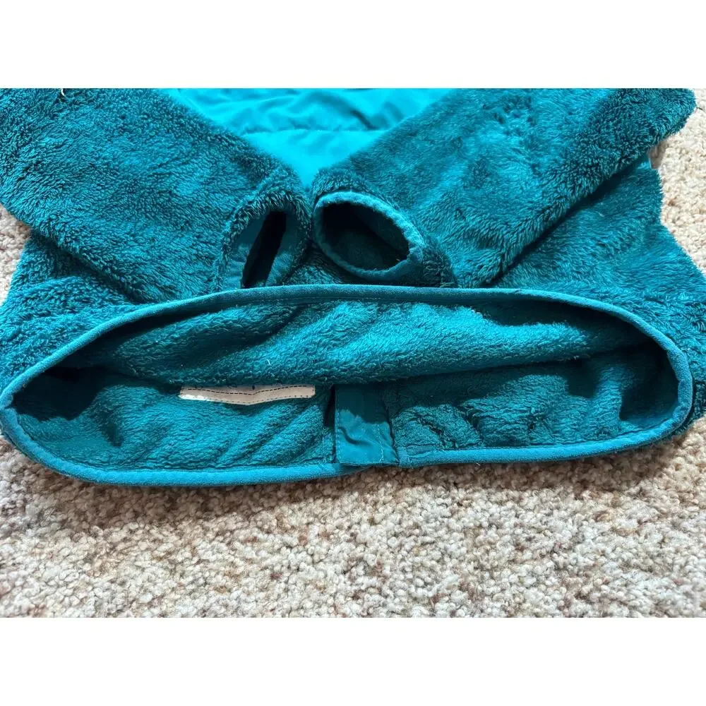 The North Face Girl's Mashup Hybrid Fleece Puffer Hooded Jacket Teal Size M/10